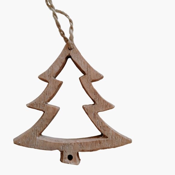 Christmas Tree Cut Out Ornament Hanging Rustic Cabin Cottage Holiday - Picture 1 of 3